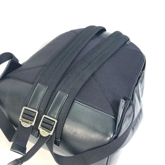 BURBERRY ML JETT Horseferry Backpack Coating canvas Black/White - Picture 4 of 15